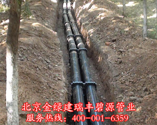   北京卢沟桥工地地埋热浸塑钢管施工现场